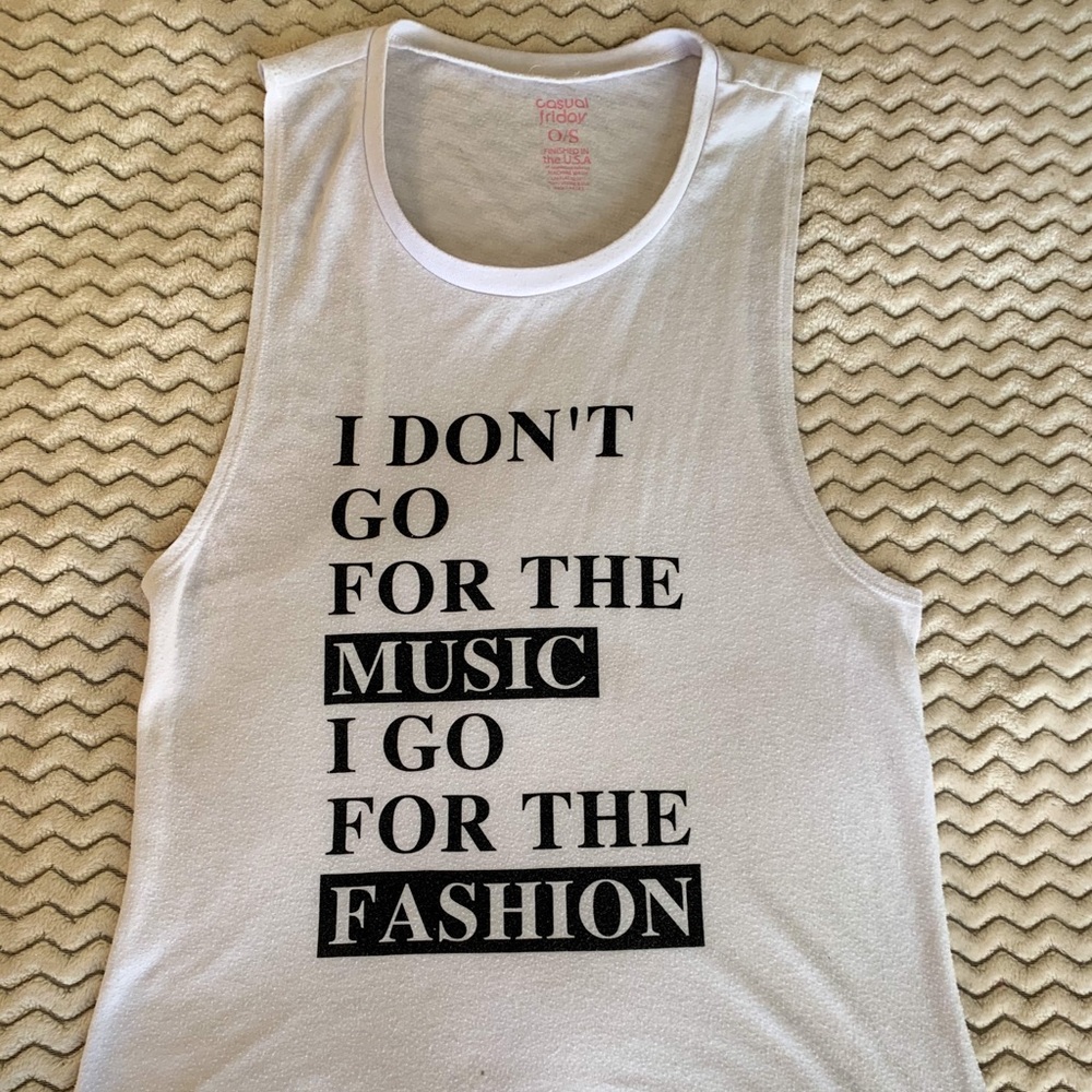 Casual Friday Muscle Tank White Small